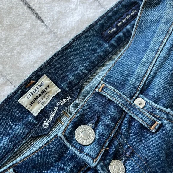 Citizens of Humanity, olivia high rise denim in excellent condition. - Picture 3 of 6